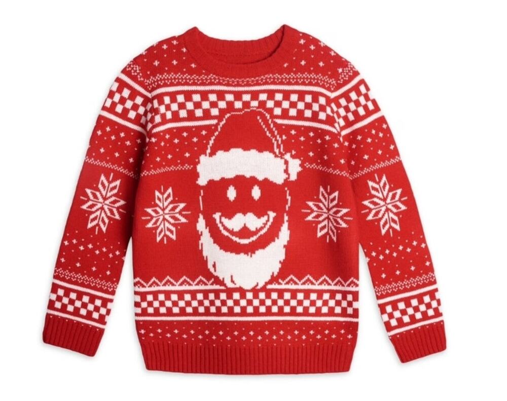 Holiday Time Smiling Santa Sweater Sz XL